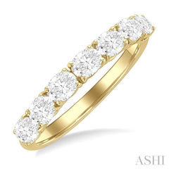 1 Ctw East-West Oval Cut Diamond Fashion Band in 14K Yellow Gold