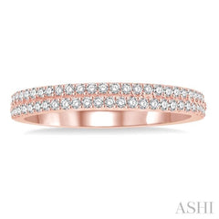 1/3 Ctw Round Diamond Wedding Band in 14K Rose Gold