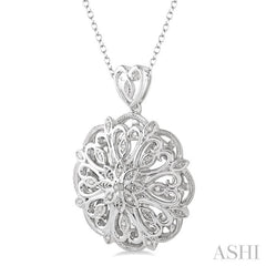 1/20 Ctw Snowflake Single Cut Diamond Fashion Pendant with Chain in Sterling Silver