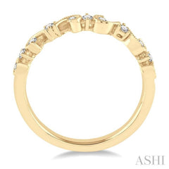 1/5 Ctw Round Cut Diamond Stack Band in 14K Yellow Gold