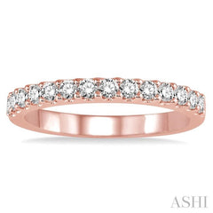 1/2 Ctw Round Cut Diamond Wedding Band in 14K Rose Gold