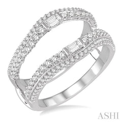 3/4 Ctw Diamond Insert Ring in 14K White Gold