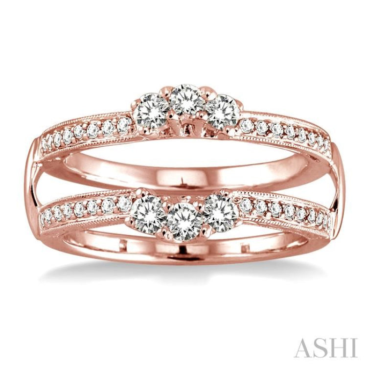 1/2 Ctw Diamond Insert Ring in 14K Rose Gold