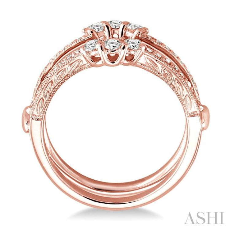 1/2 Ctw Diamond Insert Ring in 14K Rose Gold