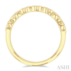 3/4 Ctw East-West Set Oval Cut Bezel Diamond Stackable Fashion Band in 14K Yellow Gold