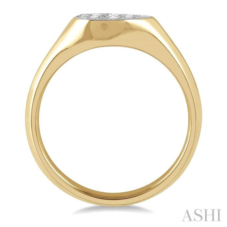 1/4 Ctw Pear Shape Lovebright Diamond Ring in 14K Yellow and White Gold