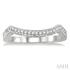 1/6 Ctw Round Cut Diamond Matching Wedding Band in 14K White Gold