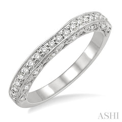 3/8 Ctw Round Cut Diamond Matching Wedding Band in 14K White Gold