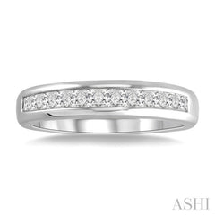 1/2 Ctw Princess Cut Diamond Wedding Band in 14K White Gold