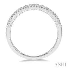 3/8 Ctw Double Row Round Cut Diamond Band in 14K White Gold