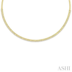 1 Ctw Round Cut Diamond Choker Necklace in 14K Yellow Gold