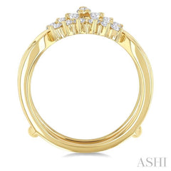 3/8 Ctw Marquise, Pear and Round Cut Diamond Chevron Insert Ring in 14K Yellow Gold