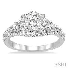1/2 Ctw Diamond Semi-Mount Engagement Ring in 14K White Gold