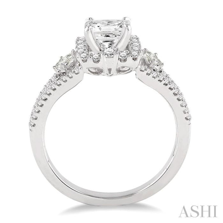 1/2 Ctw Diamond Semi-Mount Engagement Ring in 14K White Gold