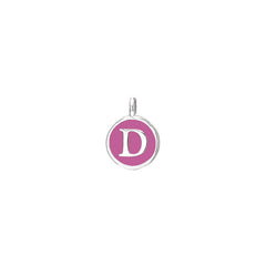 Pink Enamel Initial Charm