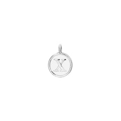 White Enamel Initial Charm