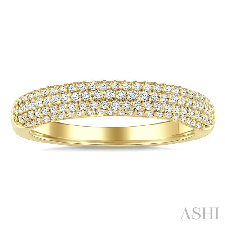 1/2 Ctw Round Cut Diamond Aeris Gold Fashion Band in 14K Yellow Gold