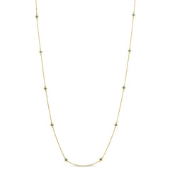 Gold finish sterling silver 60 turquoise tin cup necklace