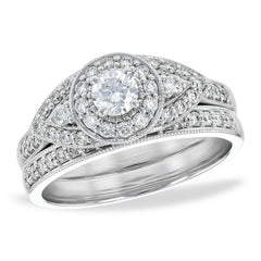 14KT Gold Two-Piece Wedding Set