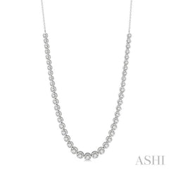 3 Ctw Round Cut Diamond Illusion Necklace in 10K White Gold
