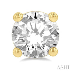 1 Ctw Round Cut Diamond Stud Earrings in 14K Yellow Gold