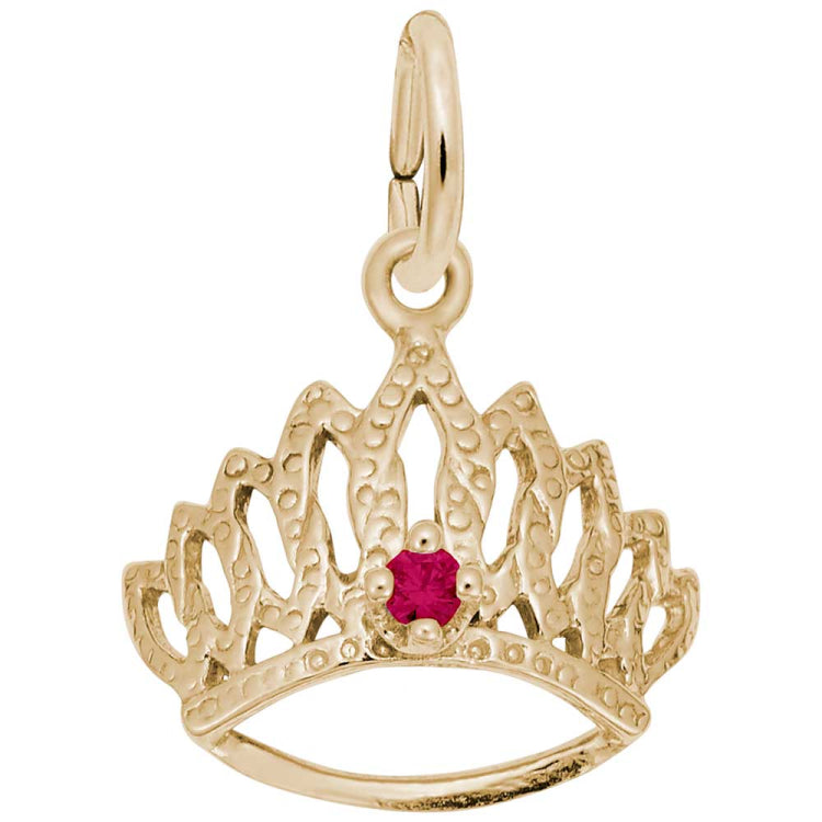 10 KT TIARA W/BIRTHSTONE-JULY