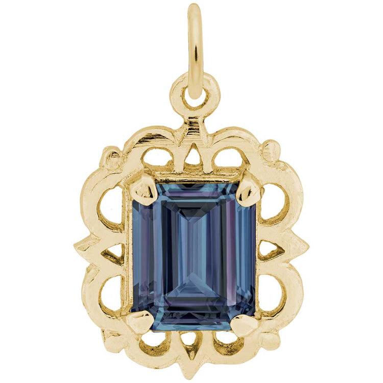 10 KT Birthstone Charm - Jun