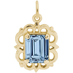 14 KT Birthstone Charm - Mar