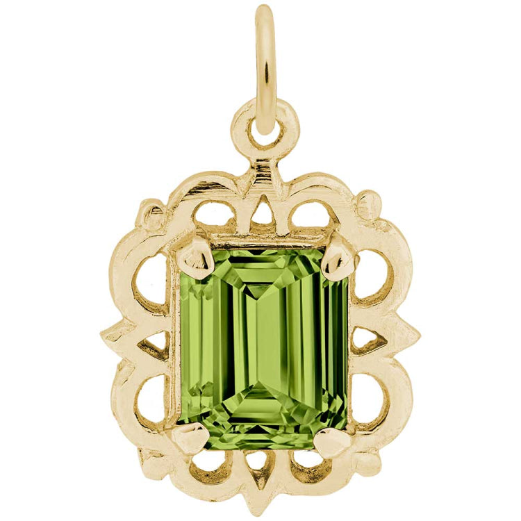 14 KT Birthstone Charm - Aug