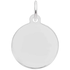 SILVER PETITE DISC PLAIN CHARM 