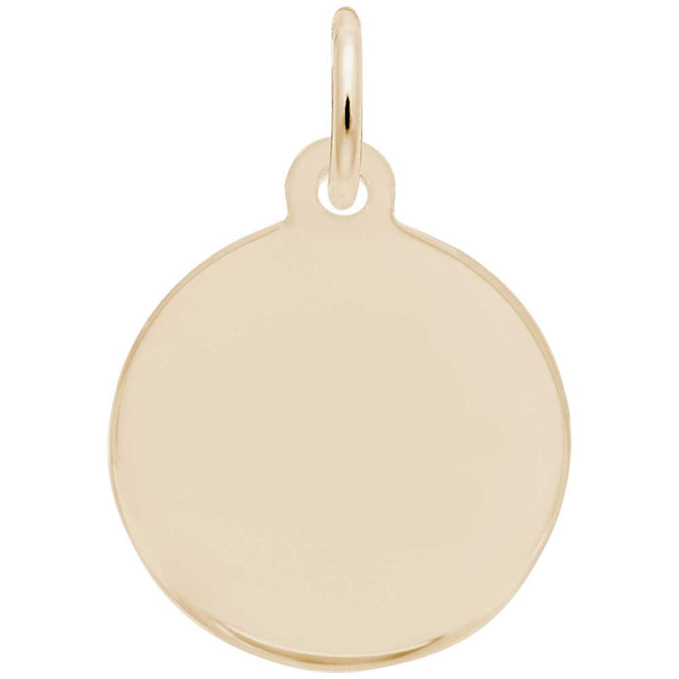 14 KT PETITE INITIAL DISC - PLAIN