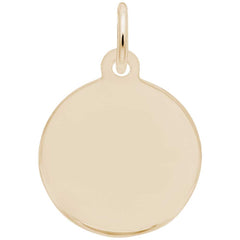 14 KT PETITE INITIAL DISC - PLAIN