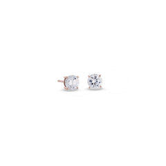 Prong Set Round Simulated Diamond Stud Earrings