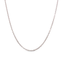 20 Platinum Finish Sterling Silver Fine Cable Chain