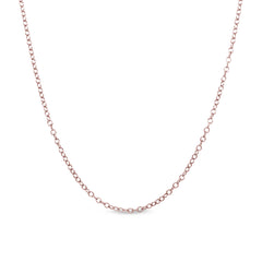 20 Rose Gold Finish Sterling Silver Fine Cable Chain