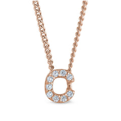 Rose Gold Finish Initial Pendant