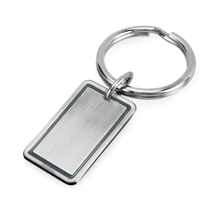 Silver Ox Rectangle Key Ring