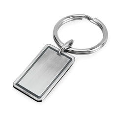 Silver Ox Rectangle Key Ring