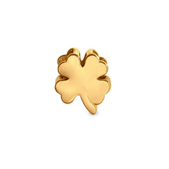 Gold finish sterling silver clover charm