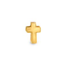 Gold finish sterling silver cross charm