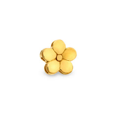Gold finish sterling silver flower charm