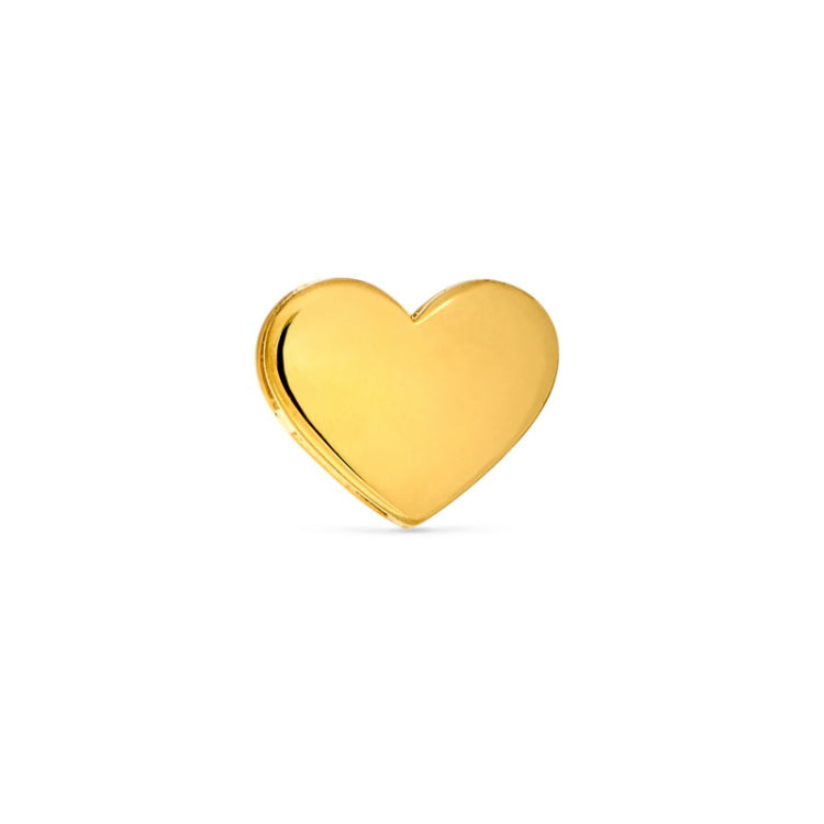Gold finish sterling silver heart charm