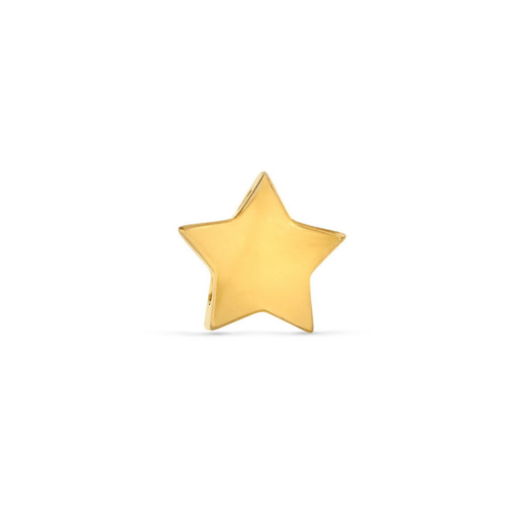 Gold finish sterling silver star charm