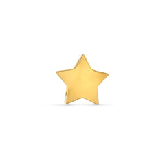 Gold finish sterling silver star charm
