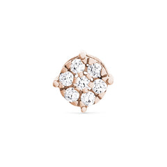 Rose gold finish sterling silver flower charm