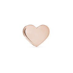 Rose gold finish sterling silver heart charm