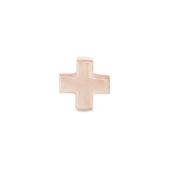 Rose gold finish sterling silver plus sign charm