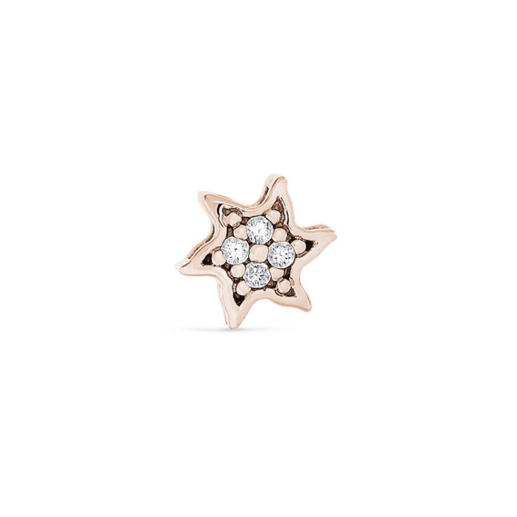 Rose gold finish sterling silver star charm