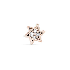 Rose gold finish sterling silver star charm
