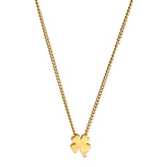 Gold finish finish sterling silver clover pendant on 18 chain
